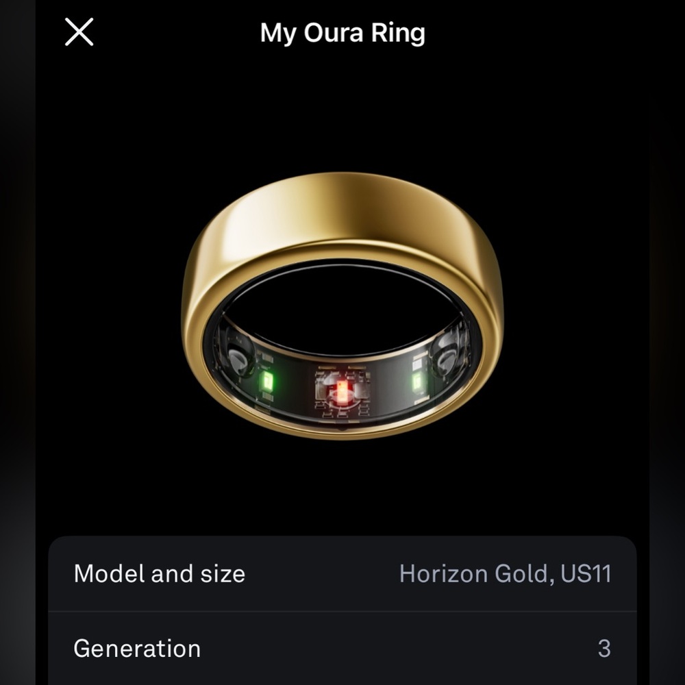 gold oura ring- size 11